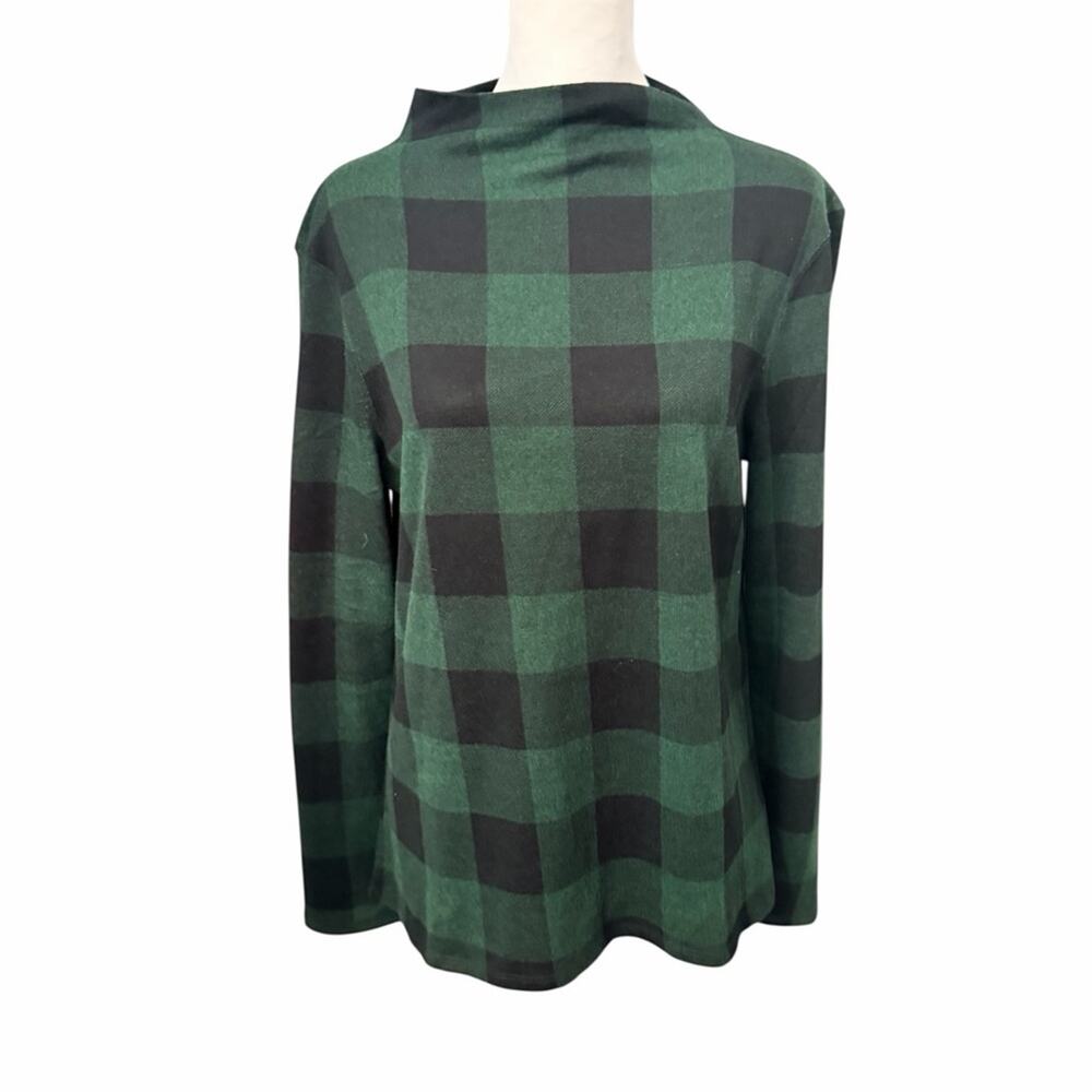 Beach lunch lounge Green and Black Checkered Shirt | Large